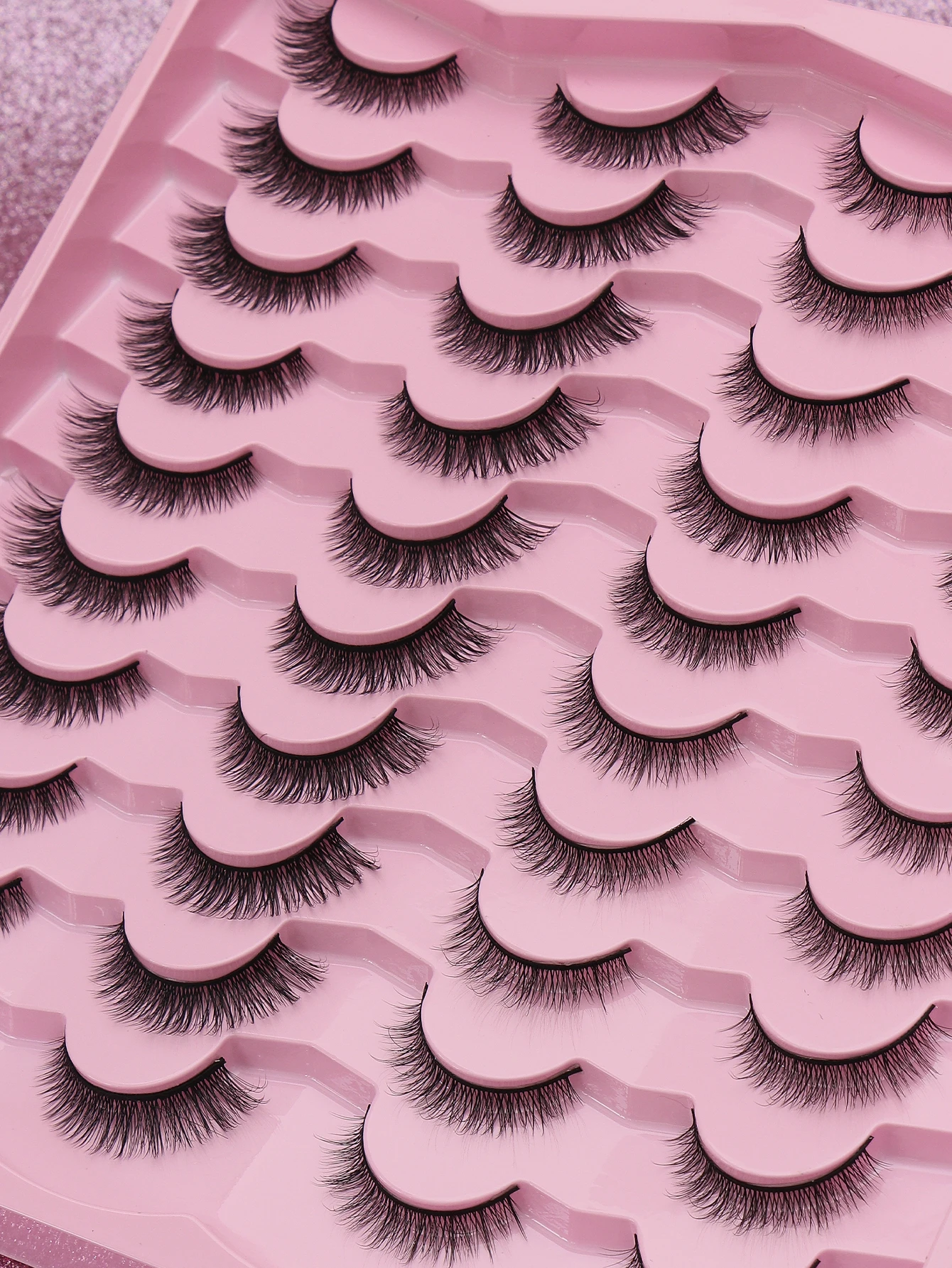 10-20 pares de pestañas postizas mixtas naturales, versátiles, suaves, prácticas, herramientas de maquillaje para viajes y uso diario Pestañas de viaje