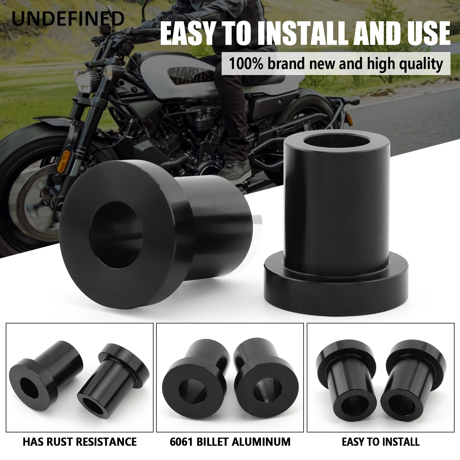 Motorcycle Handlebar Riser Bushings For Harley Touring Road King Electra Street Glide Softail Slim Breakout Fat Bob Low Rider