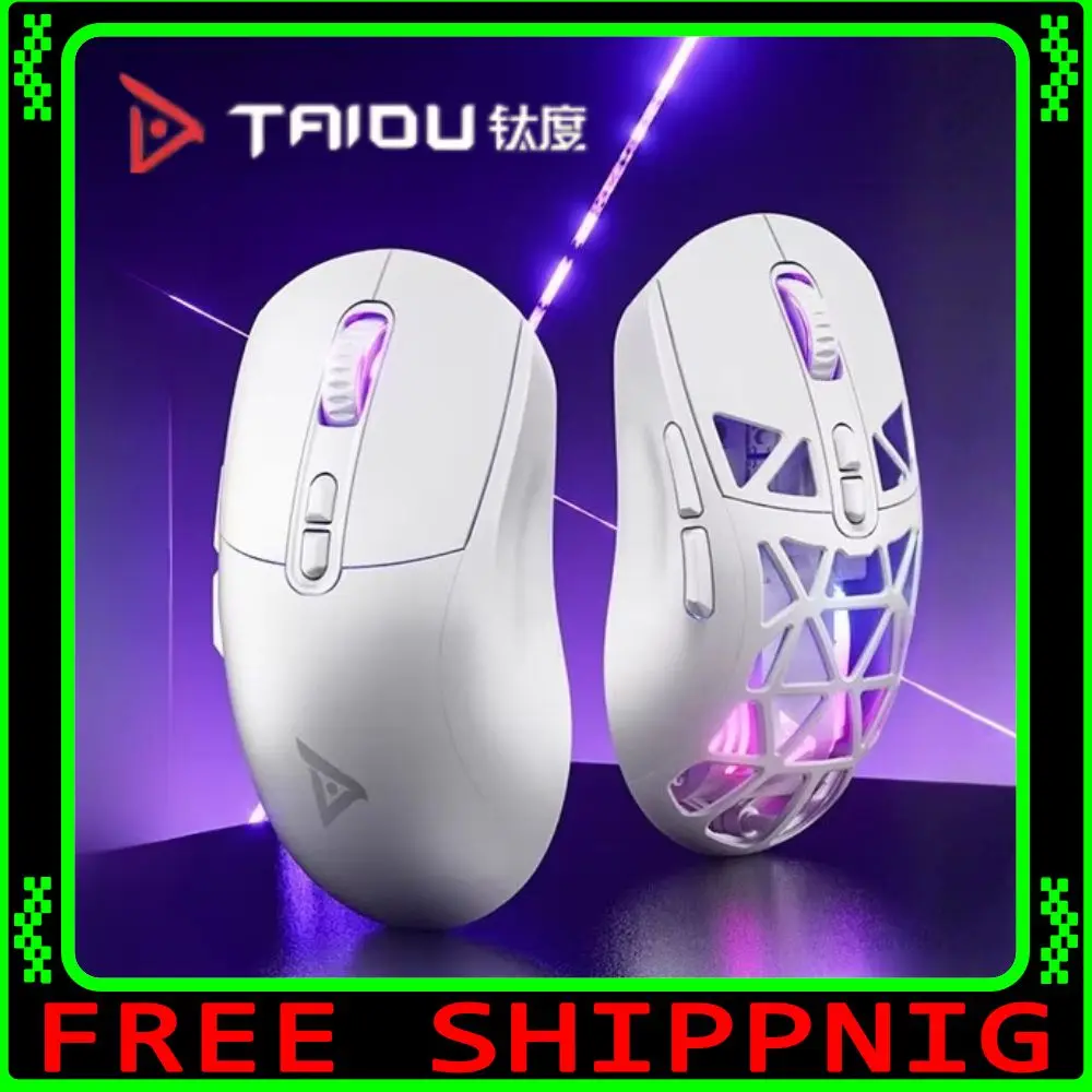 TAIDU TSG809 Hollow Hole Mouse with Three Modes Wireless Ultra Light 2.4G Gaming Esports PCPAW3311 Silent Mouse Micro buttons