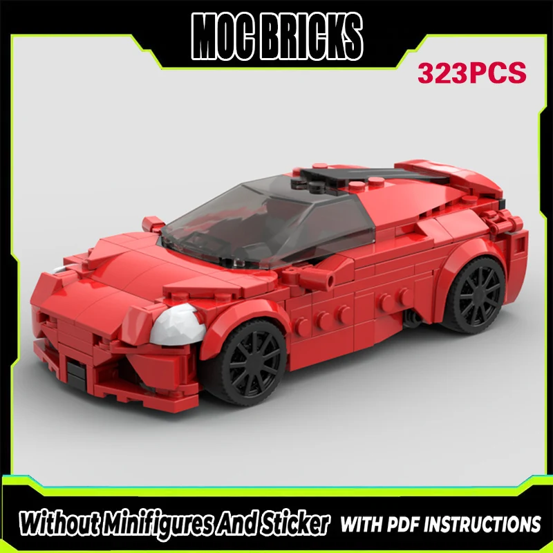 

Speed Racing Car Model MOC Building Bricks F430 Top Tier Sports Car Modular Technology Gifts Holiday Assemble Children Toys Suit