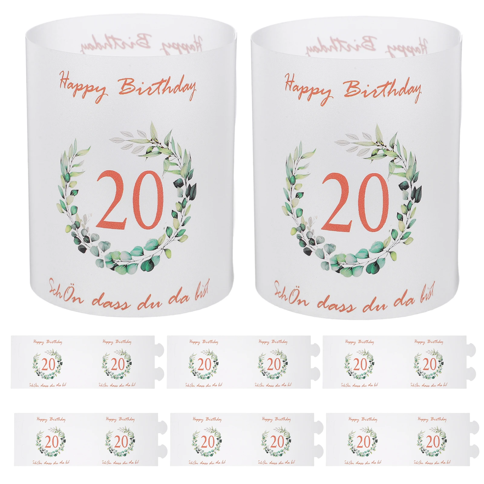 

8 Pcs Birthday C Shades PVC European Style Windproof Protectors Soft Lampshades Plastic Covers Lighting Accessories