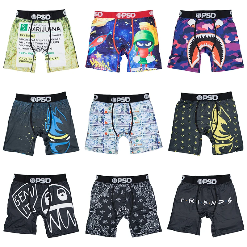 Fashion Print Men Underwear Boxer Cueca Male Panty Lingerie Men Underpants Panty Innerwear S-XXL