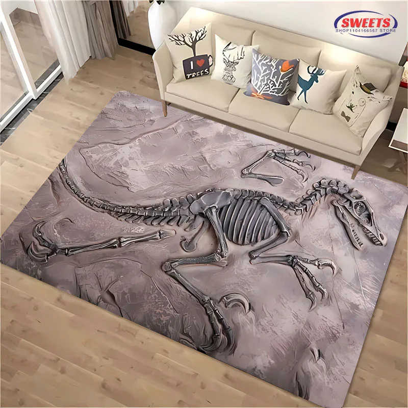 

Interesting Dinosaur Fossil Patterns Carpet Bedroom Living Room Children's Room Non-slip Mat Home Decor rug Nice Gift for Friend