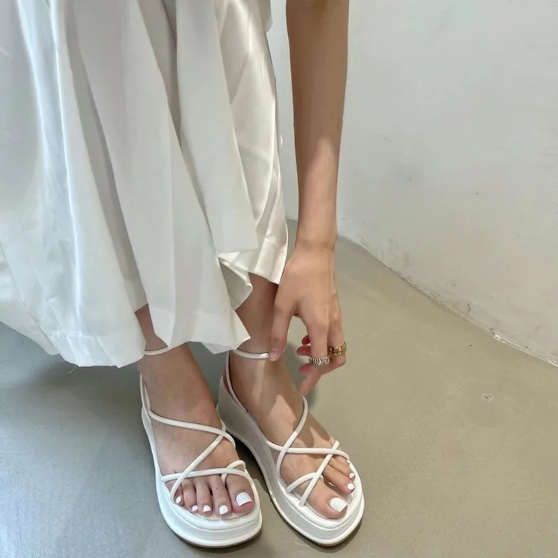 2023 New Summer Heel Women's Sandals Fashion Shoes For Women Ladies Elegant Dress Wedge Zapatos Mujer Sandalias De Mujer Verano