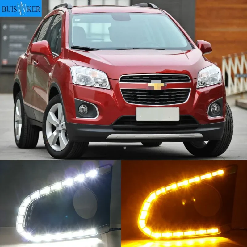 

ity 2 SZTUKI LED do jazdy dziennej do Chevroleta Chevy TRAX 2014 2015 2016 DRL z osłoną świateł przeciwmgielnych kierunkowskazów