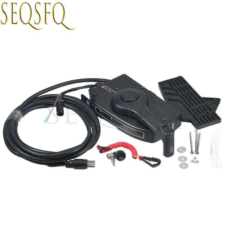 881170A3 Remote Control Box 8 Pins Wire for Mercury Quicksilver Outboard Engine with Emergency Lanyard Side Mount