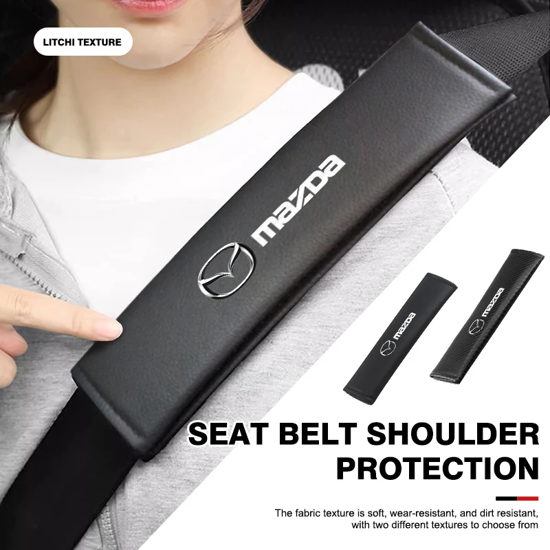 Car Seat Belt Pad Shoulder Protection Cover Interior Accessories For Mazda Atenza Demio CX3 CX5 CX7 CX30 MX3 MX5 Speed MPE MS