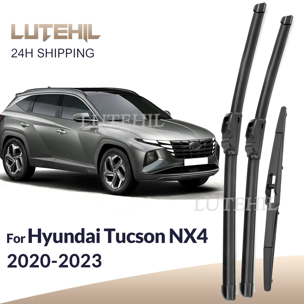 

For Hyundai Tucson NX4 NX4E NX4A MK4 2020-2023 Wiper Front & Rear Wiper Blades Windshield Windscreen Window Brushes 26"+16"+12"