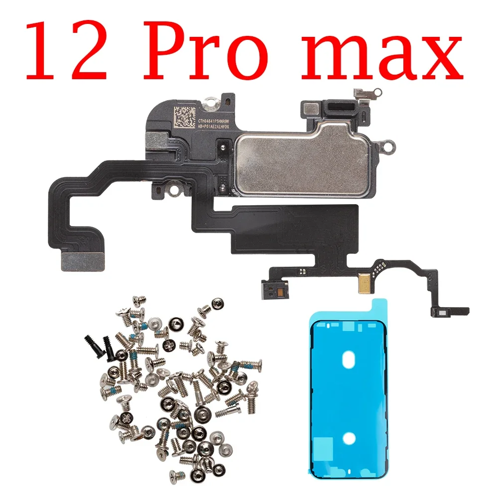 3Pcs/Set Earpiece Speaker Flex Cable with Proximity Sensor For iPhone X XS XR 11 12 Pro Max, Full Screws & Screen Seal Included