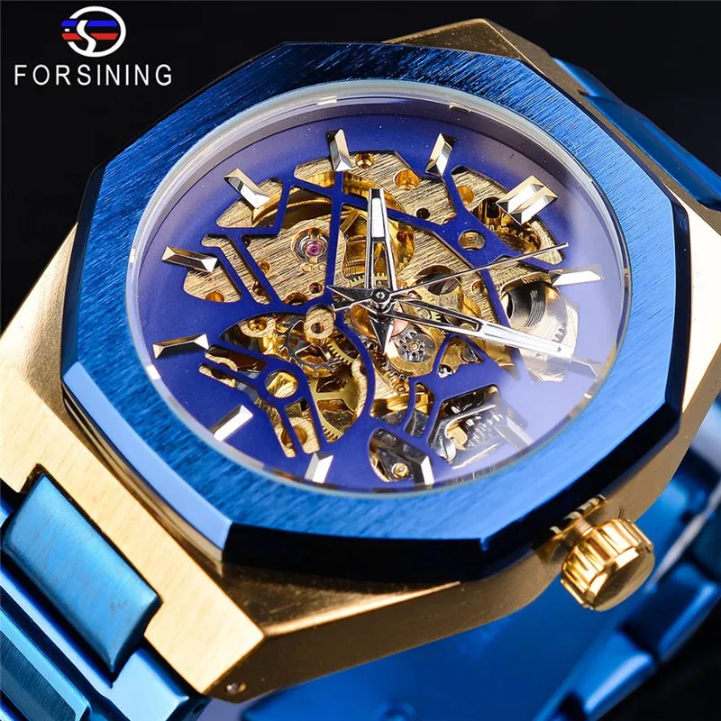 Gratis Verzending Outletsnewforsining Europese Amerikaanse Stijl Heren Mode Casual Holle Machines Automatisch Mechanisch Horloge