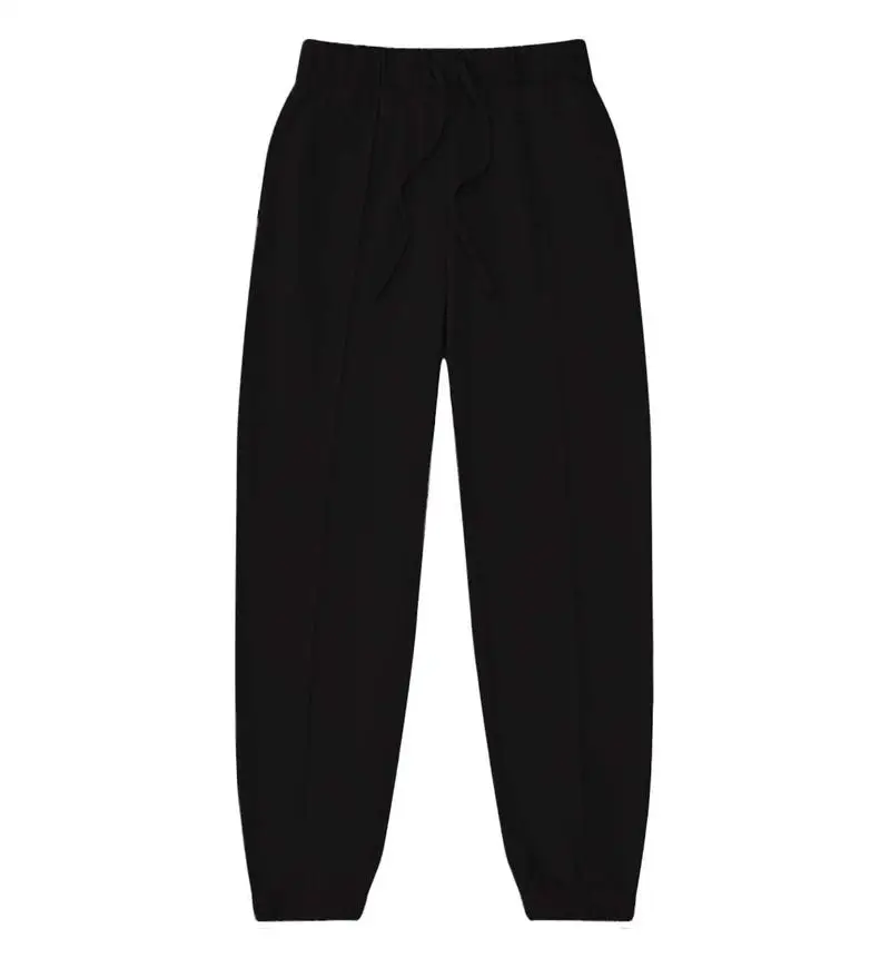 

380G Mens Heavy Cotton Sweatpants for Winter Blank Garment Dyed Casual Trousers Regular Fit Full Length Black Jogger Pant