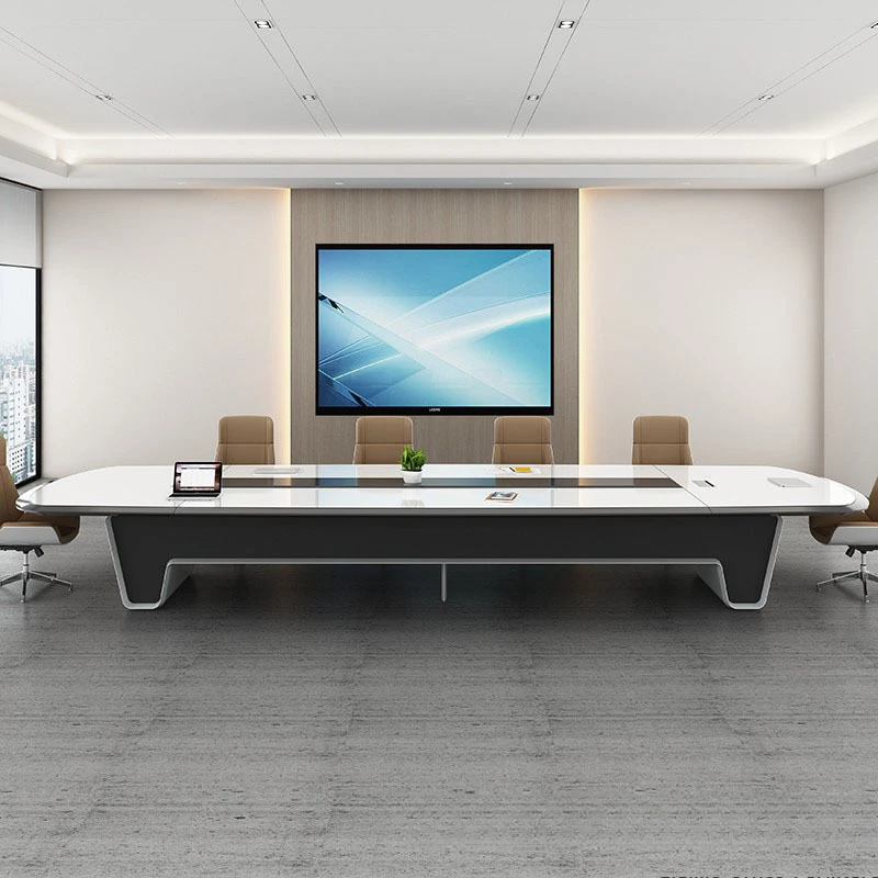Painted conference table Simple modern negotiation Light luxury office furniture Large conference table