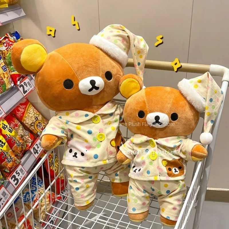 

45/55/75cm Big Size Rilakkuma Anime Plush Stuffed Doll Kawaii Room Decorated with Plushies Children Pillow Ornament Holiday Gift