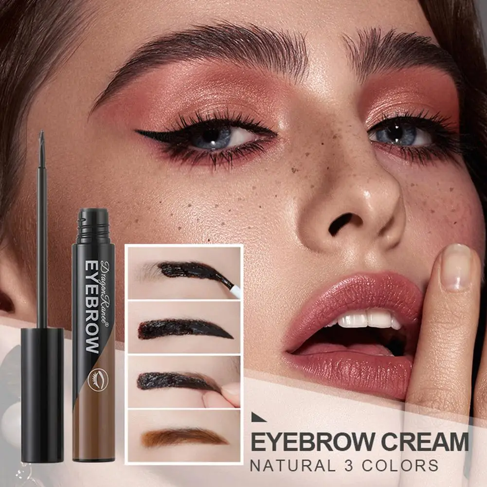 EyebloggCream Tearing Gel Cosmetics, Teinture noire et brune, Maquillage, Résistant à la transpiration, Semi-permanent, Peel Tattoo Off, Teinte des sourcils, T3l6