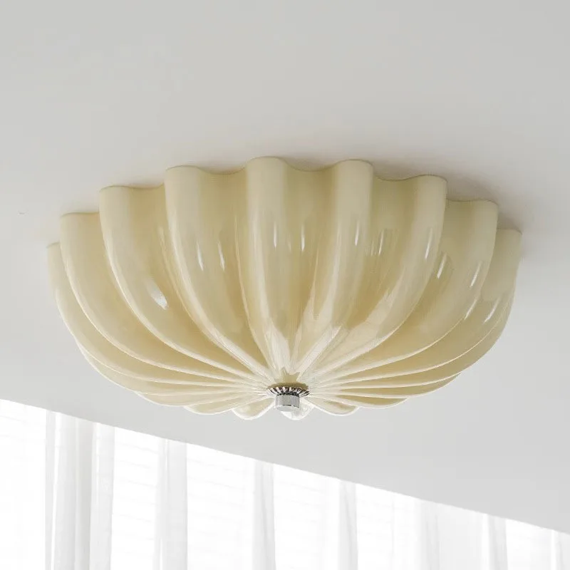 Flower Shape Modern Minimalist Ceiling Chandelier Cream Shape Warmth Lamp Children Bedroom Living Room Simple LED Ceiling Light