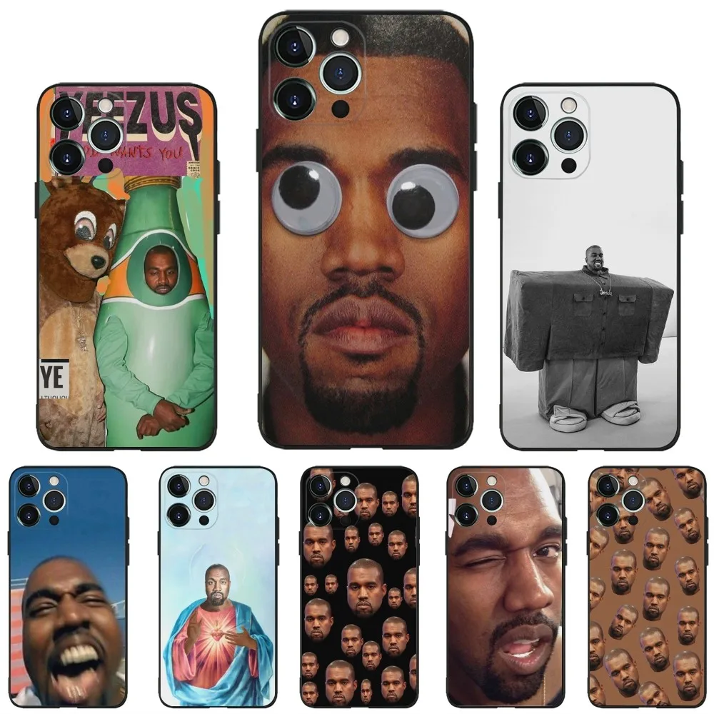 Funny Kanye West Ye Phone Case Phone Case for Apple iPhone, 13, 14,13,12,11,XS,XR,X,8,7,Pro,Max,Plus, Mini Silicone Cover, Black