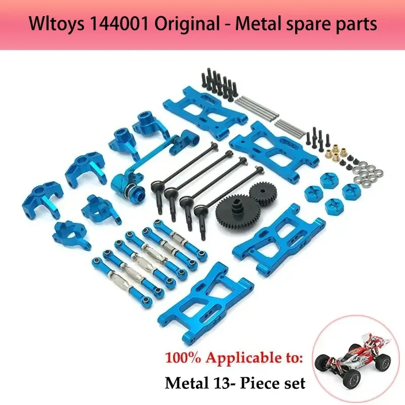 Wltoys 144001 144010 124007 124008 124016 124017 124019 metalowe zawieszenie wahacze kierownicy miska piasty zestaw dla części zamienne