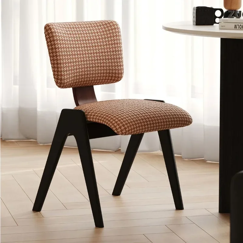 Dining chair medieval solid wood  simple leisure  household light luxury creative designer