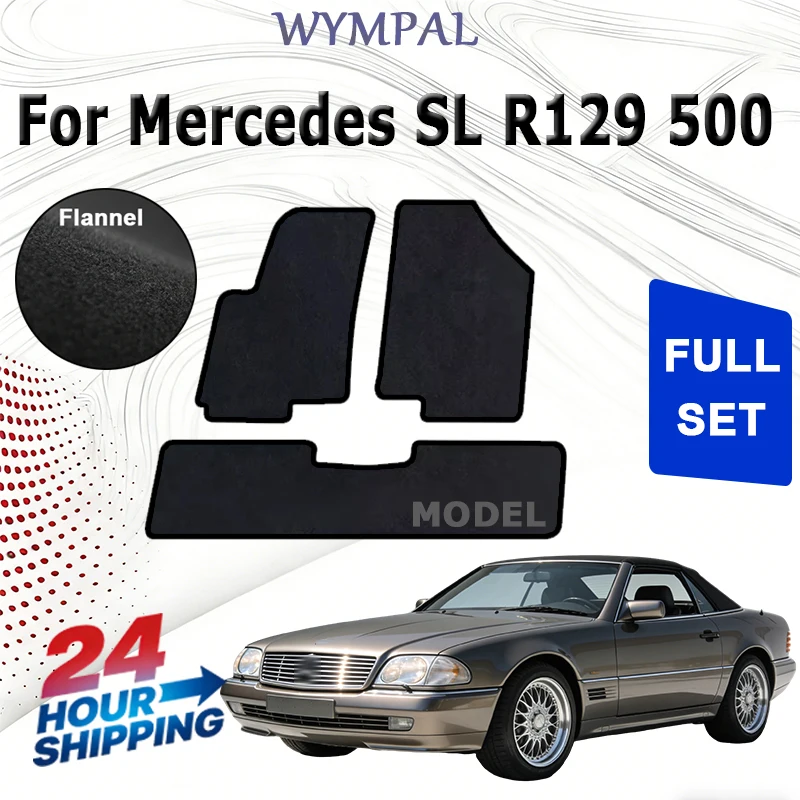 

Velour mats front for Mercedes SL R129 500 SL (1989-2001) -Black