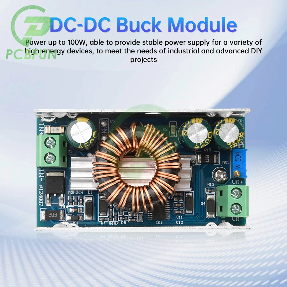 100W 6A DC Buck Converter 10-90V 12V 24V 36V 48V 60V 72V 86 to 1.5V-60V 5V 15V 19V Step-down Power Voltage Regulator Module