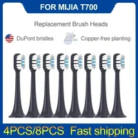 4/8PCS Replacement Brush Heads for XIAOMI MIJIA T700 Sonic Electric Toothbrush Sealed Package Soft Bristle Toothbrush Head