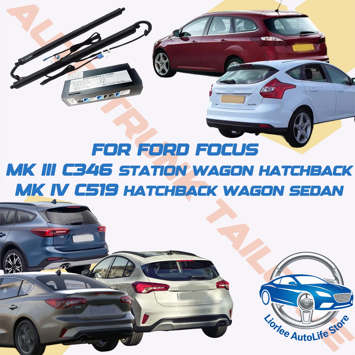 For Ford Focus Mk III Mk IV wagon Sedan Hatchback Car Power Trunk Lift Electric Hatch Tail Gate Strut Auto Rear Door Actuator