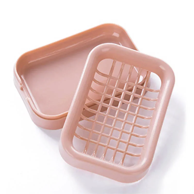 Portable Soap Holder Double-layer Plastic Shower Soap Dishes Non-slip Draining Tools Drainage Soap Box Bath Bathroom Accessories