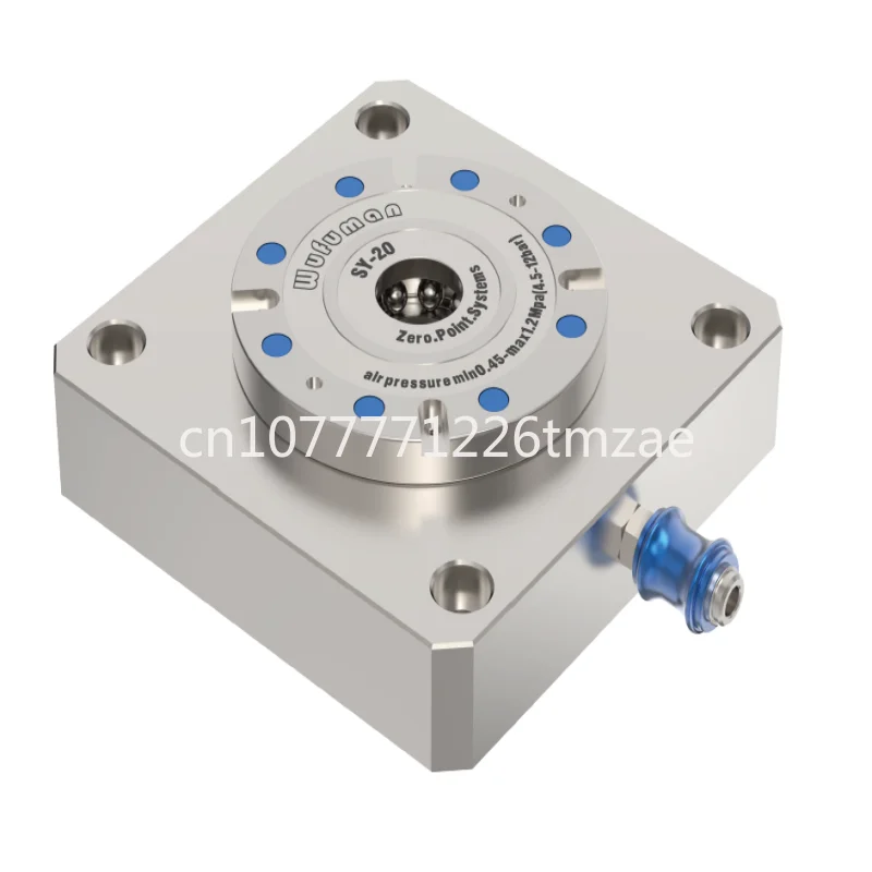 Zero point positioning system pneumatic built-in stainless steel quick change single station