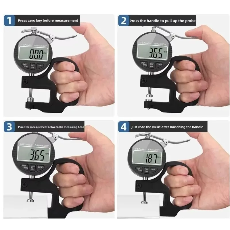 

Uiz For Measuring Paper and Film Thickness Micrometer Thickness Gauge Digital Display High-precision Measuring Instrument Calipe