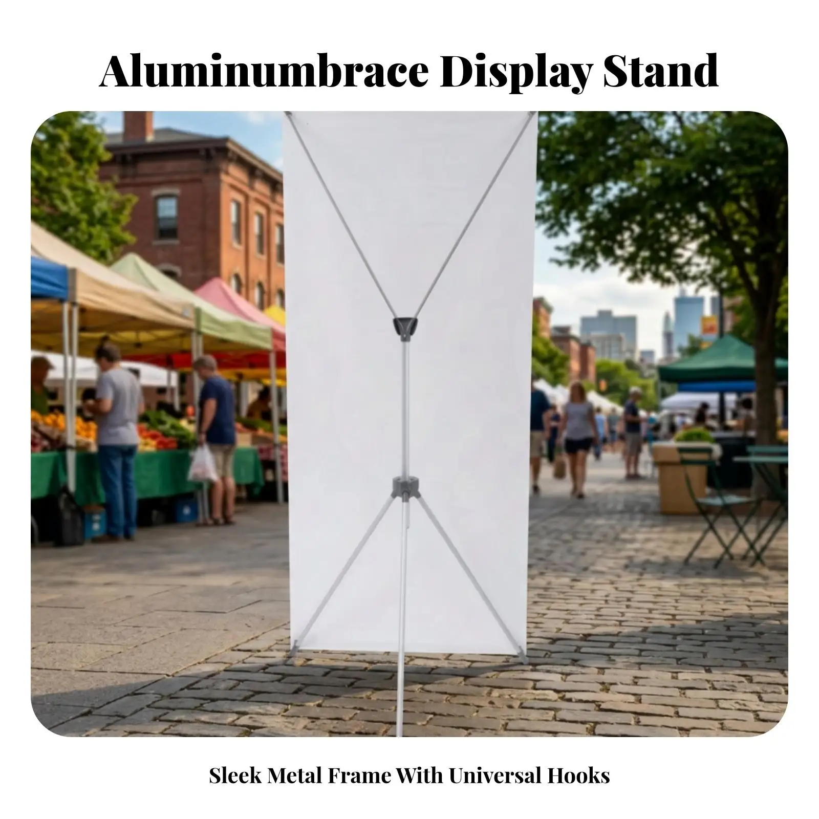 Cross-Frame Poster Stand Stable Poster Stand with Tripod Sturdy for Exhibitions
