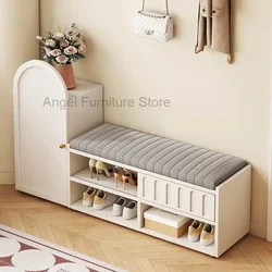 Modern Display Storage Design Shoe Cabinets Stool Wooden Large Size Entrance Hall Shoe Bench Space Saving Scarpiere Furniture