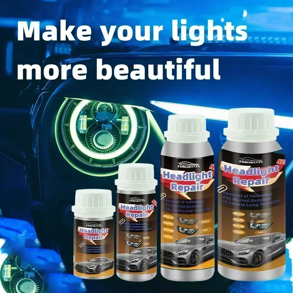 800ml Headlights Liquid Polymer Headlight Chemical Polish Repair Fluid Refurbishment Scratch Repair Polishing Headlights Kit