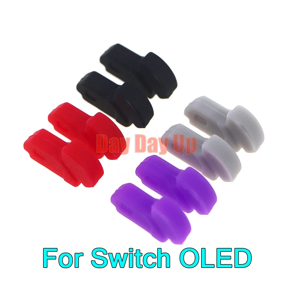 1 conjunto de almofadas antiderrapantes para nintendo switch oled, borracha antiderrapante, acessórios de jogo, substituição de reparo para switch oled