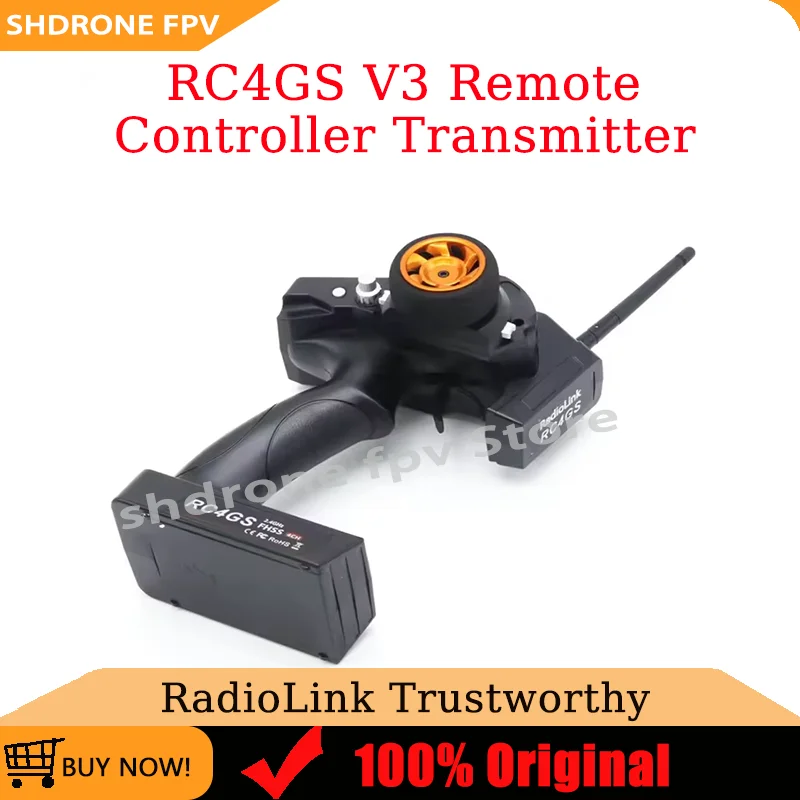RadioLink RC4GS V3 Remote Controller Transmitter 400 Meters Control Distance Gyro Integrated for RC Car Sailboats RC Drone