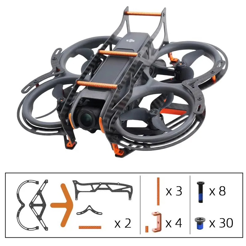 

For DJI Avata2 Full Carbon Fiber Protection Cover Anti-Collision Bumper Board Armor Anti-scratching Drone Accessories