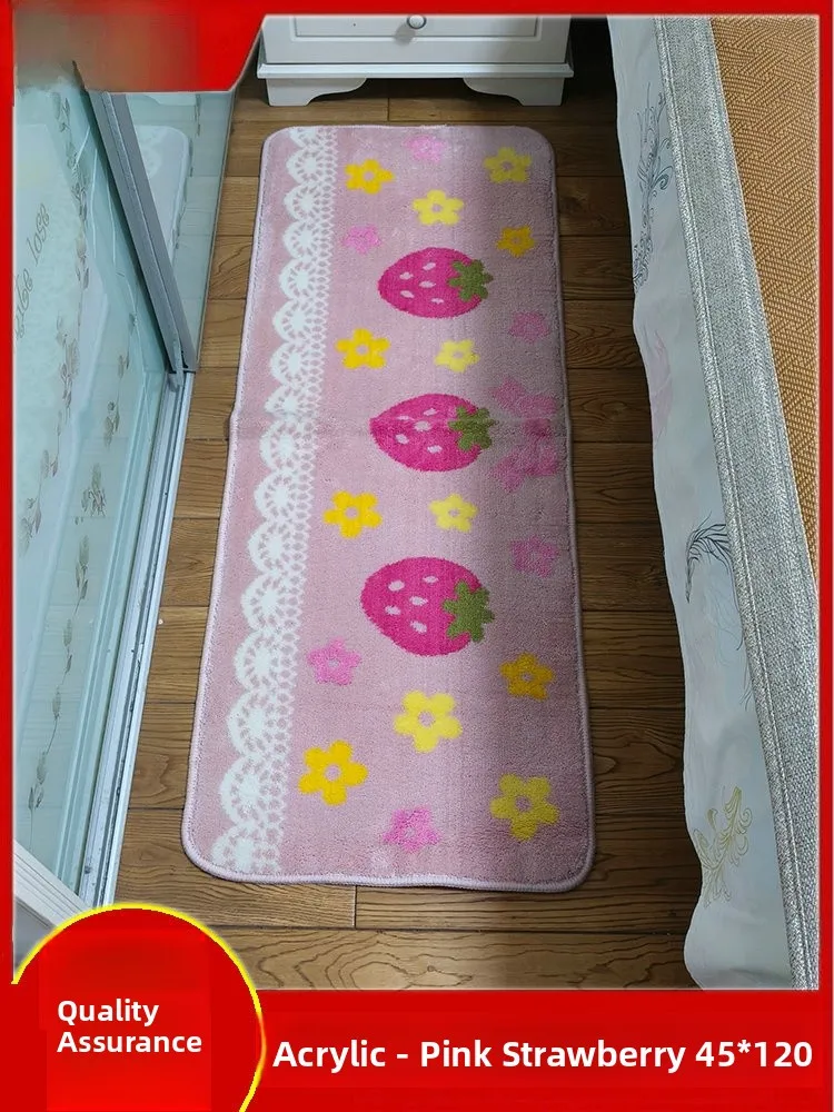

Bedroom Floor Mat Long Striped Absorbent Water Floor Carpet Bede Pad Stberry Foundation Home Textile Korean Sle