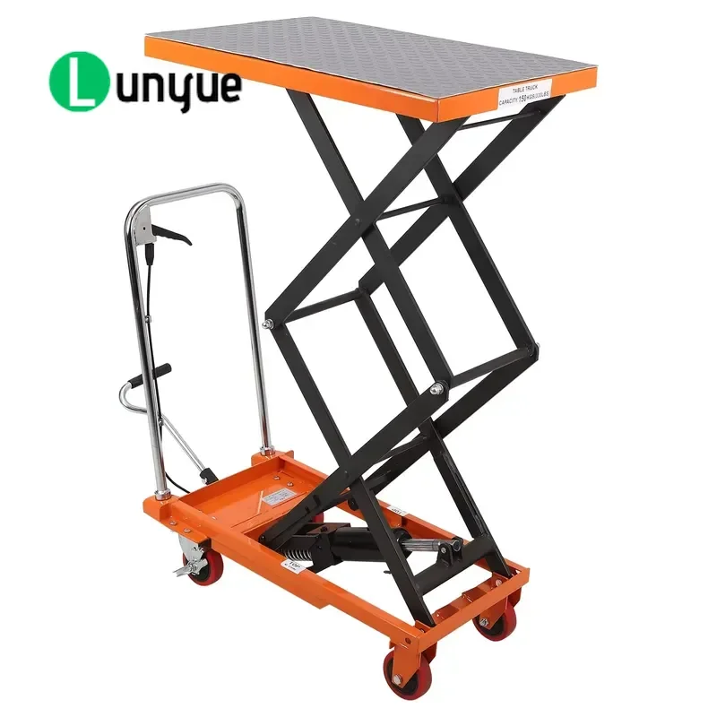 500kg Electric Scissor Lift Table Manual Hydraulic Lifting Machine for Factory Warehouse Office Mini Industrial Workbench