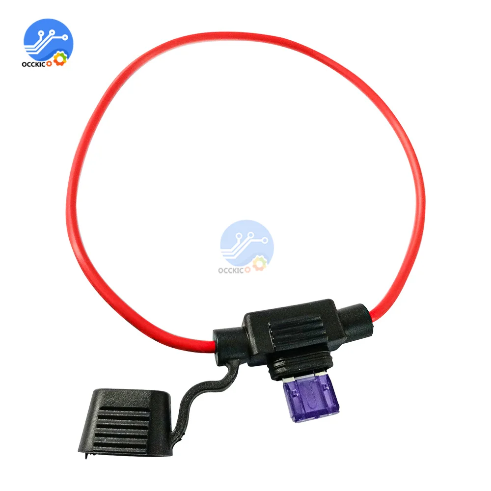 차량용 자동 인라인 미니 인라인 퓨즈 홀더, 플러그인, 소형 16 와이어, 20cm 3A 방수, 1 개, 5 개, 10 개