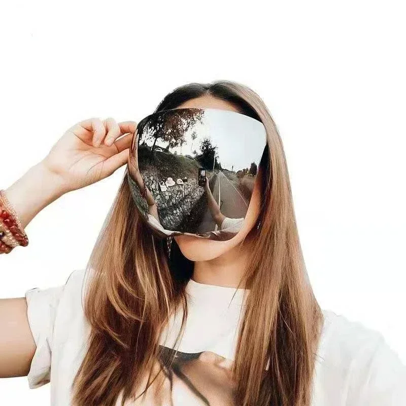 One Piece Protective Face Mask Full Face UV Resistant Oversized Punk Goggle Sunglasses Riding Windproof Dustproof Goggles Gifts - Detail 1