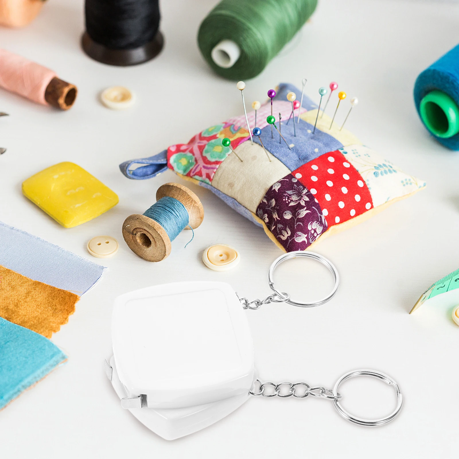 

2Pcs Mini Measuring Tape Portable Keychain Compact Pocket Tape Measure Flexible Accurate Measurement Tool for Everyday Use