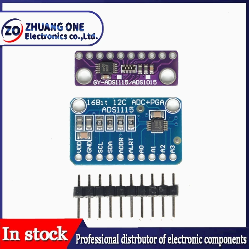 16 Bit I2C ADS1115 Module ADC 4 channel with Pro Gain Amplifier RPi