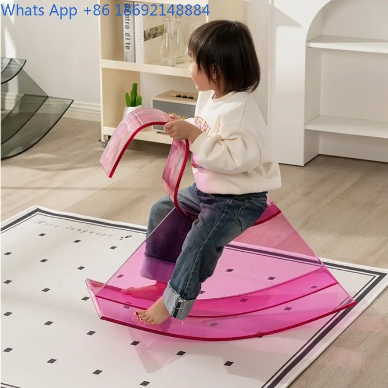 Creative Rocking Chair Rocking Horse Cute Simple Home Living Room Toy Transparent Plastic Low Stool