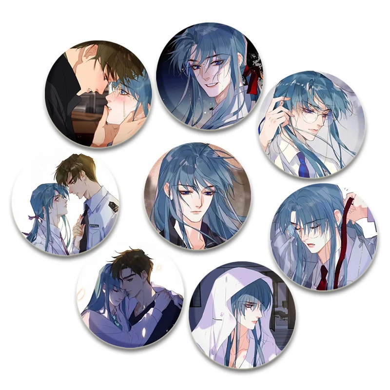 Anime The Relationship That Isn't Perfect Button Pins Cartoon Badge Round Creative Brooches for Backpack Jewelry Accessorie Gift