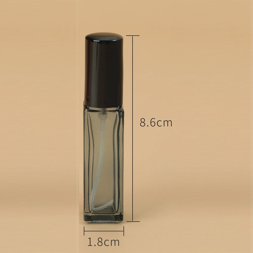 3/6/10ml Square Perfume Bottles Thick Glass Fragrance Spray Refillable Bottles Travel Liquid Cosmetic Container Perfume Atomizer