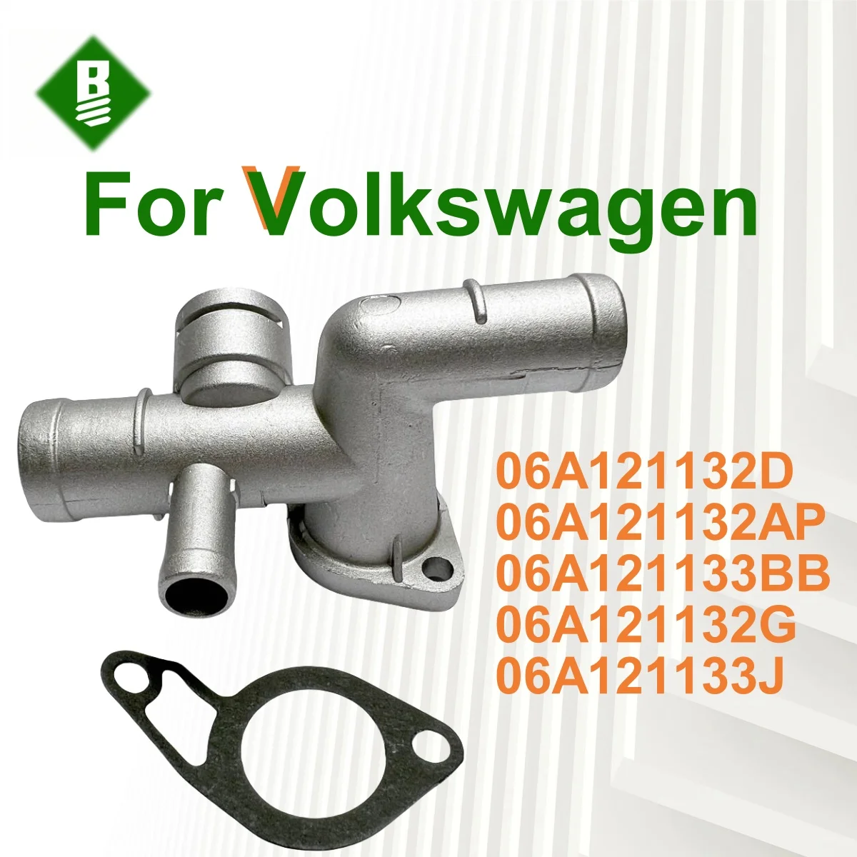 06A121132D 06A121132AP 06A121133BB 06A121132G 06A121133J Cooling Water Pipe Aluminum Interface for Bora Golf TT