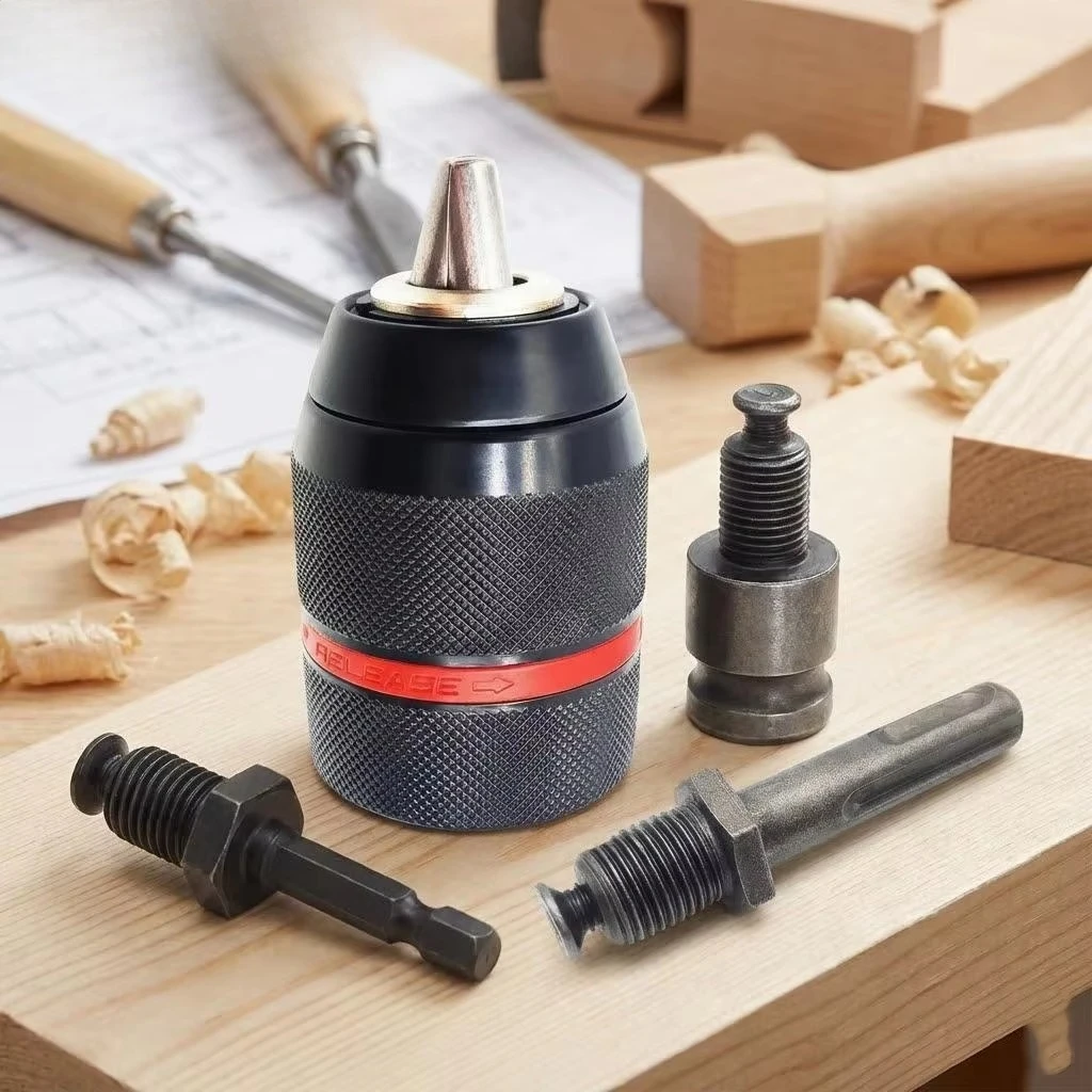 Metal Self-lock ratchet drill chuck 1/2/4pcs 13mm1/2 Chuck for Drill Bit Screwdriver&Taps High Precision Engineering Accessories