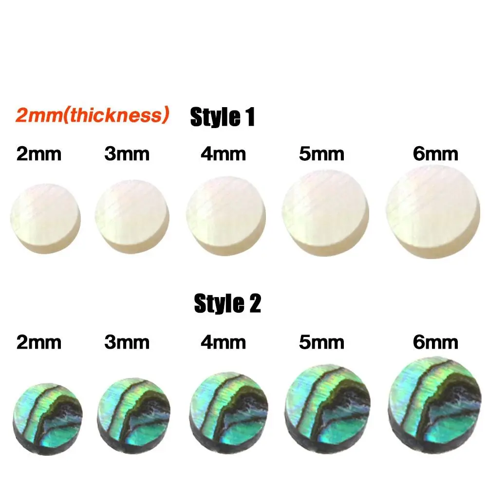 10 قطعة الأبيض الملونة الغيتار فريتس أجزاء الأصابع أذن البحر النقاط الترقيم نقطة اللؤلؤ قذيفة النقاط أذن البحر البطانة النقاط