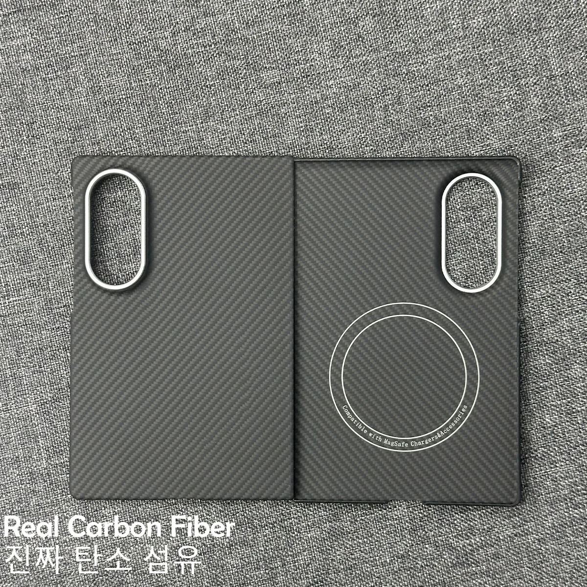 600D 1500D Thin Real Carbon Fiber Fabric Aramid Kevlar Case for Samsung Galaxy Z Fold 8(Wide) 5G for Magsafe Magnetic Hard Cover