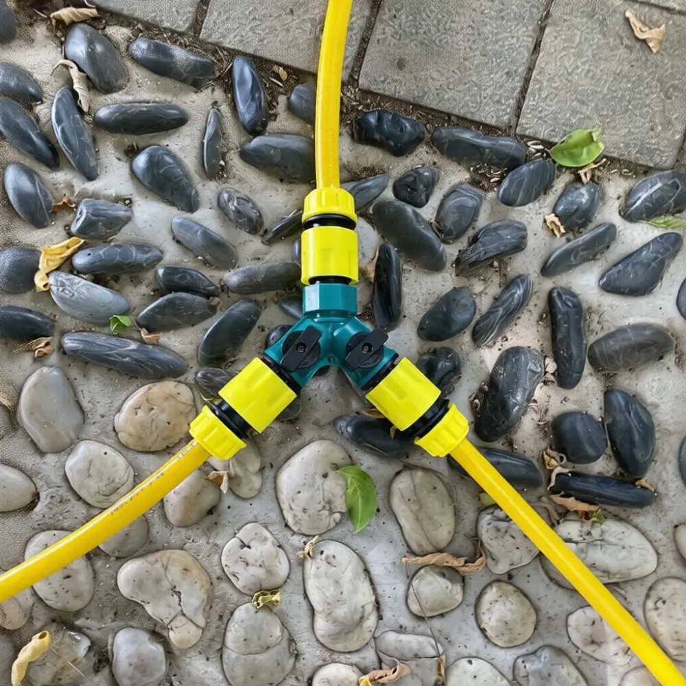 Water Hose Splitter Y Shape Valve With Independent Switch Garden Irrigation Plumbing Quick Connect Adapter Pipe Fitting