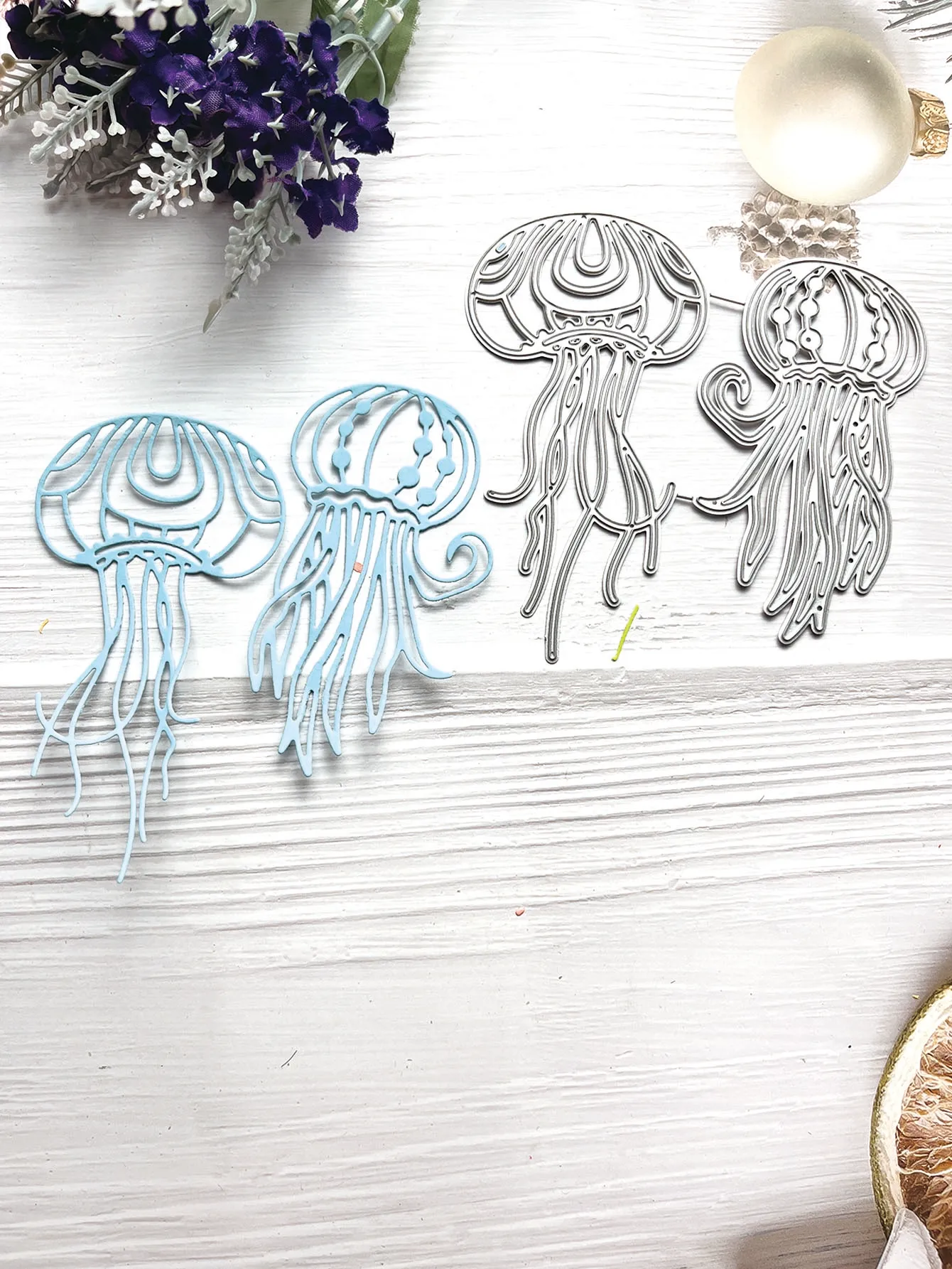 Layered Jellyfish Pattern Metal Cutting Dies For Scrapbooking Sea Underwater Clip Art Cutter Stencil Album Decorating